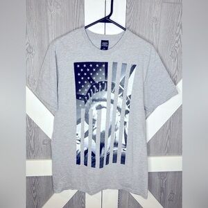 D18.14 Hanes Men's Nano Graphic Tee Gray Large